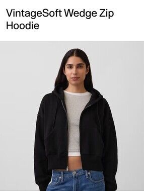 Gap Vintagesoft Wedge Zip Hoodie Petite m